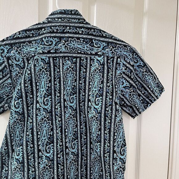 Panhandle Select Western Pearl Snap Short Sleeve Shirt Top Boys Size M 10 - Picture 11 of 13